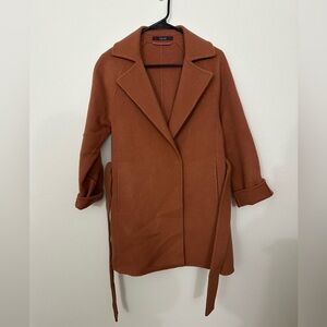 laurel 100% wool Women's rose tan Coat small